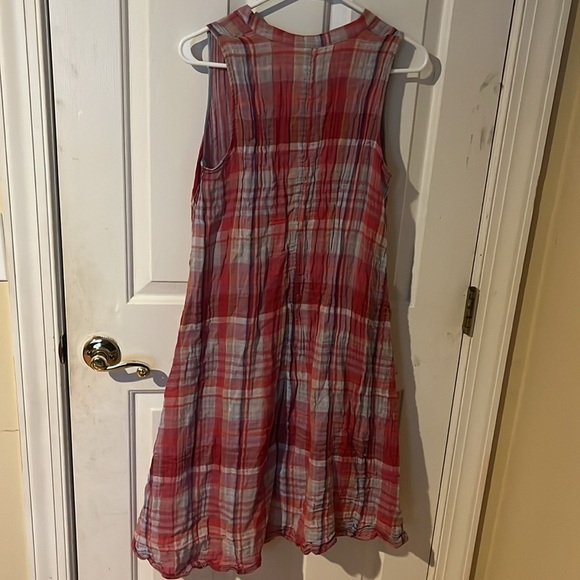 Anthropologie Maeve Plaid Sleeveless Button Front High Low Dress Medium - Picture 8 of 9